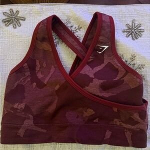 Gymshark Red Sports Bra Racerback Design NEVER WORN